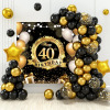 Фон с воздушным шаром на 40-летие, баннер, коробка с днем рождения для мужчин и женщин, дверная занавеска, 40 лет, юбилей, 40, декор для дня рождения