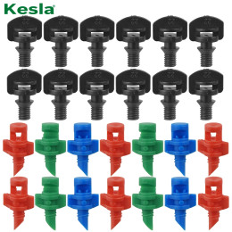 KESLA 100 шт. 90-360 ° мужские рефракционные микро сопла с бородкой для садовых теплиц, капельный ороситель, зеркальный полив