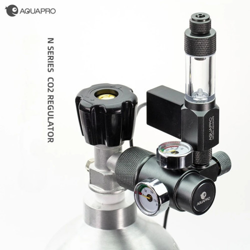 Регулятор CO2 AQUAPRO для растительного аквариума, двойной манометр с электромагнитным клапаном, редуктор давления CO2 из алюминиевого сплава для аквариума