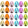 markii 24pcs Bright Plating Empty Easter Egg Easter Eggs Happy Easter Decorations Eggs DIY Craft Plastic Fillable Easter Ornament