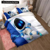 Симпатичный мультяшный Комплект постельного белья ASTRO BOT, пододеяльник, комплект для односпальной и двухспальной кровати, комплект для кровати большого размера, пододеяльник, пододеяльник, подушка для взрослых мальчиков