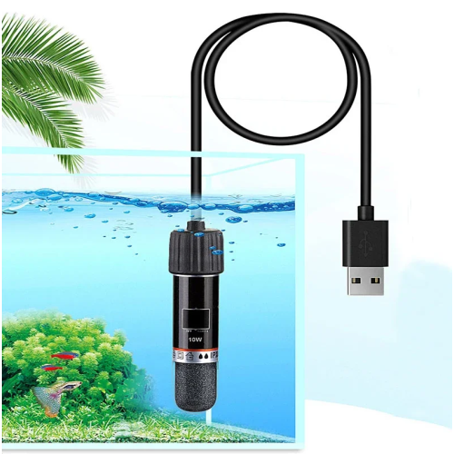 USB Мини-аквариумный нагревательный стержень для мелких рыбных аквариумов 26. ° C Аквариумный нагреватель с постоянной температурой, погружной термостат, нагреватель 10 Вт