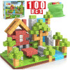 100 шт. магнитные блоки-Build Mine Magnet World Set для мальчиков и девочек 3 лет, сенсорные игрушки для малышей, подарки, строительные игрушки