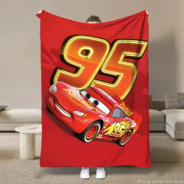 Фланелевое плюшевое мягкое пушистое одеяло Disney Car Lightning Mcqueen, детское одеяло с героями мультфильмов, детское одеяло в стиле аниме