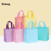 StoBag 8/20 шт. цветная нетканая подарочная сумка-тоут, тканевая упаковка, сумка для покупок, водонепроницаемая многоразовая сумка для хранения, вечерние сувениры