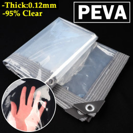 Новый прозрачный брезент PEVA, прозрачная непромокаемая ткань, уличная беседка, прозрачная брезентовая занавеска, домашнее окно, теплая пленка