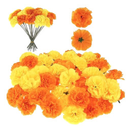 10 шт. мексиканские Искусственные цветы Marigold на день мертвецов Diwali домашние поделки искусственные цветы на Хэллоуин день мертвецов Декор
