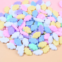Macaroon Cartoon Resin Cloud Материал для рукоделия, Миниатюрные аксессуары, украшение для скрапбукинга, подвеска с плоской спинкой, принадлежности, 10