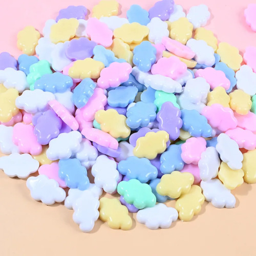 Macaroon Cartoon Resin Cloud Материал для рукоделия, Миниатюрные аксессуары, украшение для скрапбукинга, подвеска с плоской спинкой, принадлежности, 10
