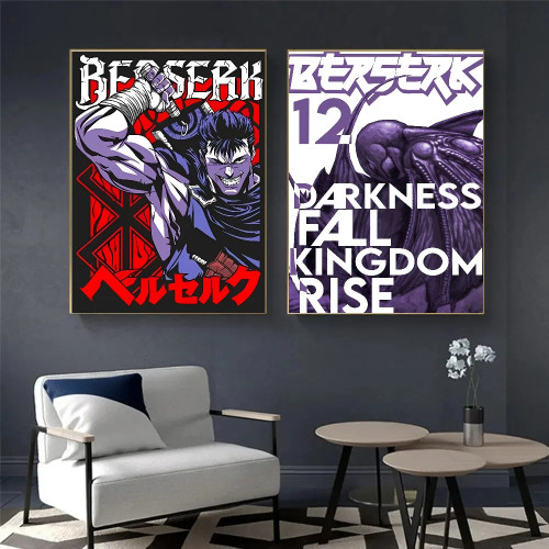 Berserk аниме постеры липкая белая бумага наклейка DIY комната бар кафе Kawaii декор комнаты