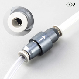 Обратный клапан CO2 для аквариума, металлический односторонний обратный клапан CO2, быстрая заглушка, интерфейс газовой трубы 4X6 мм, аксессуары для аквариума CO2