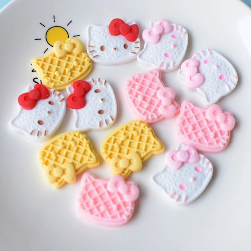 10 шт. новый Hello Kitty милый мультфильм животное котенок смола кабошон Скрапбукинг DIY ювелирные изделия шпилька ремесло украшения аксессуары