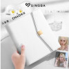 SINGBA Роскошный платиновый фотоальбом формата А5 — 4 сетки, 3 дюйма, K-Pop, коллекционная книга для фотокарт, кожаный переплет большой емкости