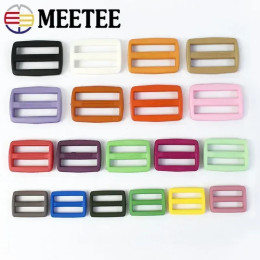 30 шт. Meetee 16-25 мм, пластиковые пряжки, регулировочные крючки для рюкзака, ремень для сумки, трехскользящий слайдер, кольцо, застежка, аксессуары для фурнитуры «сделай сам»