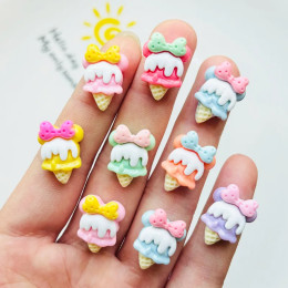 20 шт. Новинка Kawaii мультфильм бабочка соединение мороженое Смола Скрапбукинг Diy Ювелирные изделия Детский подарок шпилька аксессуары