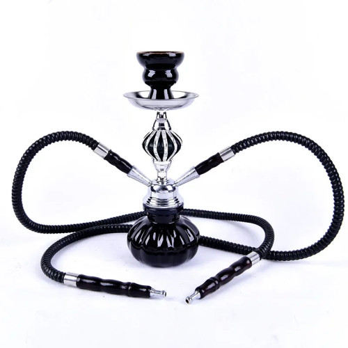 Двойные шланги Набор трубок для кальяна Nargile Chicha Sheesha Chicha Narguile Completo Чаша Угольные щипцы Стеклянная трубка для курения кальяна