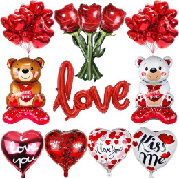 Большой воздушный шар на День святого Валентина, кого вам BE MY GIRLFRIEND, воздушный шар с сердечком, воздушные шары с плюшевым мишкой, декор для вечеринки в честь Дня святого Валентина