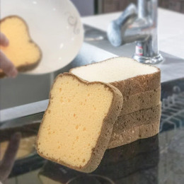 2 шт., яркие хлебные губки для кухни, интересная имитация губки для мытья тостов, кухонные принадлежности, гаджеты для чистки