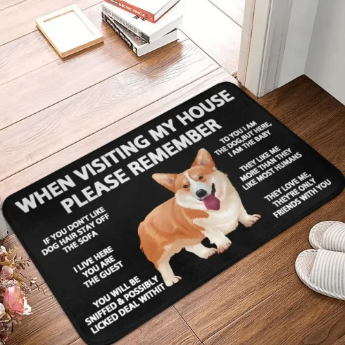 Пользовательский Придверный коврик Pembroke Welsh Corgi Dog, противоскользящий напольный коврик для входа в спальню