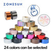 ZONESUN 3/4/5 см золото, серебро, черная фольга, рулоны бумаги, горячее тиснение фольгой, тиснение, бронзовая теплопередающая бумага для позолоты кожи