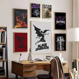 Плакат группы Black Sabbath без рамки, крафт-клуб, барная бумага, винтажные постеры, настенная живопись, наклейки для спальни и учебы