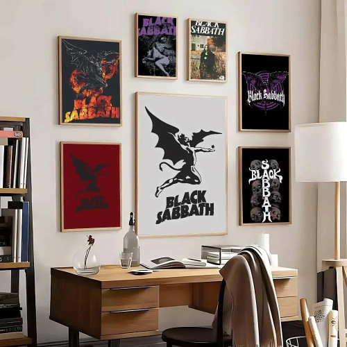 Плакат группы Black Sabbath без рамки, крафт-клуб, барная бумага, винтажные постеры, настенная живопись, наклейки для спальни и учебы