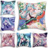 Аниме H-Hatsunes M-MikU Kawaii наволочки мультяшный диван декоративный домашний двусторонний принт короткий плюшевый милый чехол для подушки