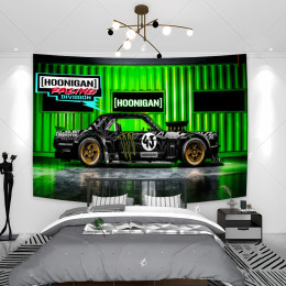 Гобелен 90x150 см с рисунком из полиэстера HOONIGANS, декоративный гобелен для гаража или улицы