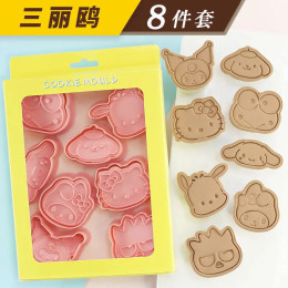 Набор формочек для печенья с героями мультфильмов «Hello Kitty», милая фигурка Sanrio Kuromi Cinnamoroll, форма для моделирования десерта, кухонные принадлежности, инструменты