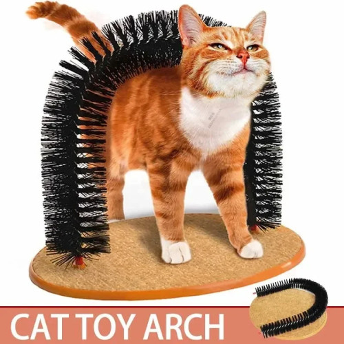 Игрушка для кошек Arch Self Groome Pamper Feline с массажной щеткой для ухода за когтеточкой Игрушка для кошек Интерактивные игрушки
