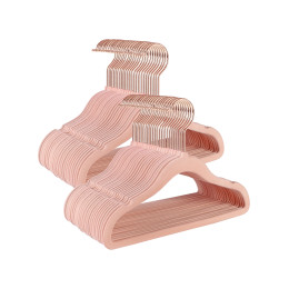 Детские вешалки SONGMICS, 50 упаковок, детские вешалки для шкафа, 11,8x8,1 дюйма, розовое золото, поворотные крючки на 360 °