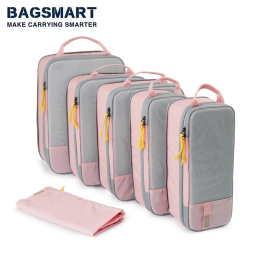 Упаковочные кубики BAGSMART для чемодана, набор из 6 сумок-органайзеров для чемоданов и упаковочных кубиков для путешествий, легкая упаковка