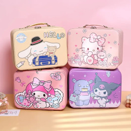 Sanrio, Hello Kitty Cinnamoroll Kuromi косметическое зеркало для макияжа большой емкости Высококачественная дорожная сумка для ухода за кожей контейнер для хранения