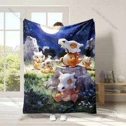 Японское одеяло с принтом Pokémon Cubone, детское одеяло для взрослых, мягкое теплое постельное белье для кровати, дивана, уличное дорожное одеяло, одеяла для подарка