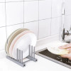 Бытовая пластиковая полка для чаш и посуды, кухонные принадлежности, дренажная и съемная рама для хранения, стеллажи для тарелок и крышек для кастрюль
