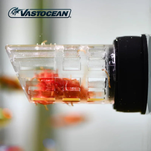 Магнитная кормушка VASTOCEAN для аквариума, красная нямодовая точечная кормушка, трубка для сушеных красных червей, автоматическое кормление, принадлежности для аквариума