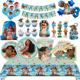 Одноразовая посуда для дня рождения Moana Maui, искусственная фотография, скатерть, украшения для вечерние