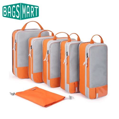 BAGSMART Упаковочные кубики Компрессионная сумка для хранения Дорожный легкий органайзер для чемодана Аксессуары Органайзер для багажа Дорожная сумка