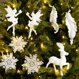Подвески Xmas Tree новогодние украшения 2022 новый год 2022 новогодние товары декор для дома игрушки на елку елочные игрушки на елку подарок на новый год Снежинка ангел висячие украшения