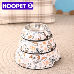 HOOPET миска для домашних животных из нержавеющей стали, кормушка для кошек, принадлежности для поилки, корм для котят, щенков, поилки для воды, аксессуары для домашних животных