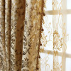Европейские роскошные золотые шторы для гостиной, спальни, прозрачный тюль с вышивкой и принтом, затеняющий фон для окон, индивидуальный заказ Шторы