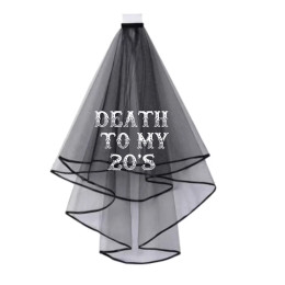 Черная вуаль RIP Twenty ES Death to My 20s, альтернативная Готическая похоронная готика для молодежи, 30-й день рождения