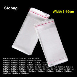 StoBag целлофановый самоклеящийся пакет, пластиковый Opp, прозрачный длинный герметичный ювелирный подарок, еда, конфеты, упаковка для одежды, прозрачные пакеты