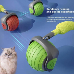 Nteractive Cat Toys Ball Auto Электрический катящийся мяч Игрушки для кошек Домашние животные Умный автоматический тизер USB Перезаряжаемый