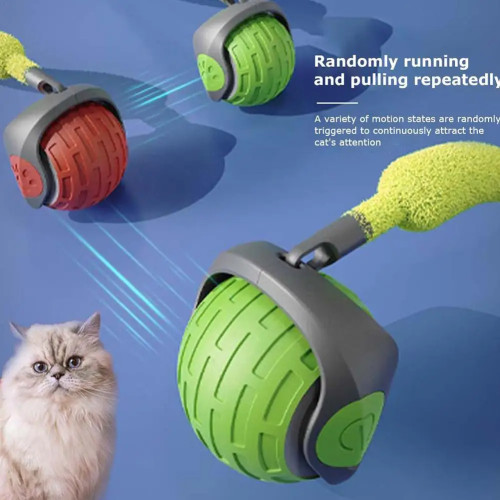 Nteractive Cat Toys Ball Auto Электрический катящийся мяч Игрушки для кошек Домашние животные Умный автоматический тизер USB Перезаряжаемый