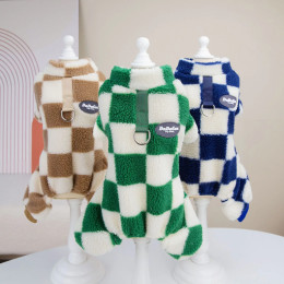 Коралловый флисовый комбинезон для собак, осенний теплый комбинезон для щенков, зимняя одежда для мальчиков и собак, костюм для маленьких собак, пижама для чихуахуа Yorkie