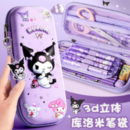 Sanrio 3D Kuromi Melody Cinnamoroll пенал мультфильм большая вместительная сумка для канцелярских принадлежностей пенал для студентов