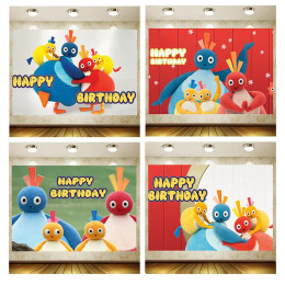Задний фон Twirlywoos, день рождения, фотография с мультяшным украшением, баннер, декорация для детского праздника