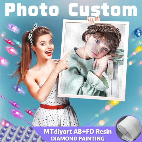 Смола на заказ алмазная живопись часть AB сказочная пыль фото полная дрель DIY 5D мозаика вышивка хобби день рождения бархатный холст подарок