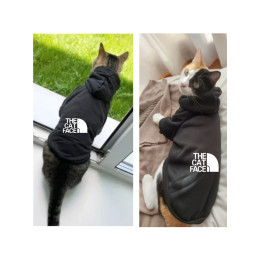 наряды для кошек, модная крутая одежда с котом, осенне-зимняя толстовка с принтом щенка котенка и буквами, аксессуары, одежда для котенка, дизайнерский джемпер